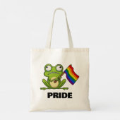 LGBTのカエルとプライドフラッグ トートバッグ (裏面)