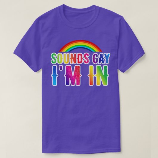 LGBTのゲイImを聞おもしろいく Tシャツ (デザイン正面)