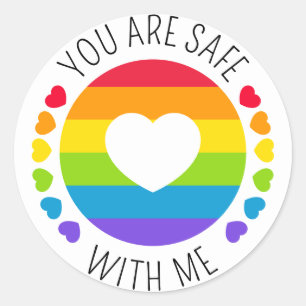 LGBTのサポート「私と一緒に安全」 ラウンドシール