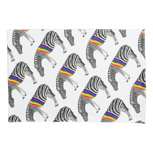 LGBTのシマウマ 枕カバー (正面)