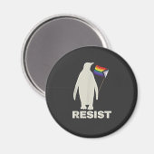 LGBTのトランプ関税に反対するペンギンアンチ マグネット (正面/裏面)