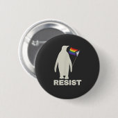 LGBTのトランプ関税に反対するペンギンアンチ 缶バッジ (正面&裏面)