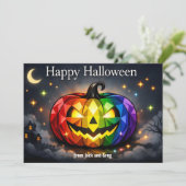 🎃🌈LGBTのハロウィンカード 招待状 (スタンド正面)