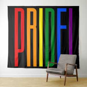 LGBTのプライドのカラフルな虹の旗はゲイプライドを着色します タペストリー