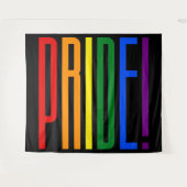 LGBTのプライドのカラフルな虹の旗はゲイプライドを着色します タペストリー (正面(横))