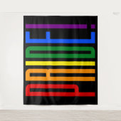 LGBTのプライドのカラフルな虹の旗はゲイプライドを着色します タペストリー (正面)