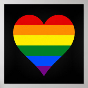 LGBTのプライドのハートポスター ポスター