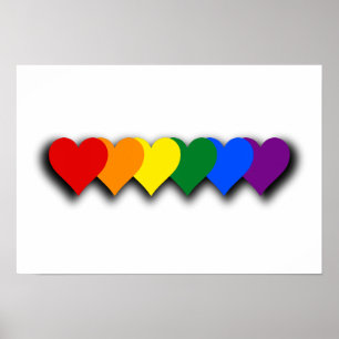 LGBTのプライドのハートポスター ポスター