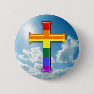 LGBTのプライドの十字 缶バッジ