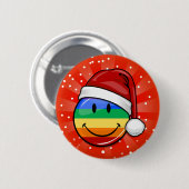 Lgbtのプライドの旗のクリスマスのサンタ幸せで陽気なボタン 缶バッジ (正面&裏面)