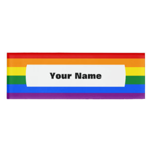 LGBTのプライドの旗 名札