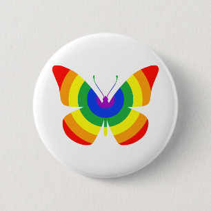 LGBTのプライドの蝶 缶バッジ