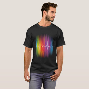 LgbtのプライドのTシャツ-虹の脈拍 Tシャツ