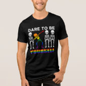 LGBTのプライドは自分でDabになりたくなモダンい トライブレンドＴシャツ (正面)