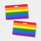 LGBTのプライドフラグ付きネームバッジ バッジ (正面＆裏面)