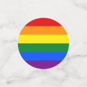 LGBTのプライドレインボー旗を持つテーブル紙吹雪 コンフェッティ (スモール正面)