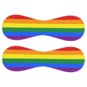 LGBTのプライド国旗を掲げた愛国的なソフトボール ソフトボール (パネル)