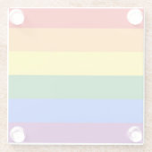LGBTのプライド旗付きガラスコスター ガラスコースター (裏面)