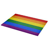 LGBTのプライド旗付きガラス板 カッティングボード (角)