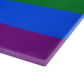 LGBTのプライド旗付きガラス板 カッティングボード (角)