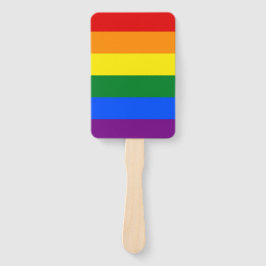 LGBTのプライド旗付きハンドファンのセット ハンドファン