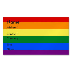 LGBTのプライド旗付き名刺マグネット マグネット名刺