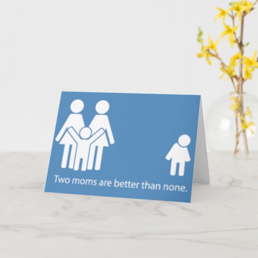 LGBTのレズビアンの母の日カード カード (黄色い花)