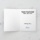 LGBTのロマンチックな虹の画家グリーティングカード カード (内部)