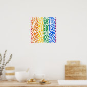 LGBTのワードパターンの色 ポスター (キッチン)