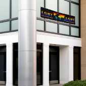 LGBTの世界的なプライドパレードのバナー 横断幕 (ビルの外側)