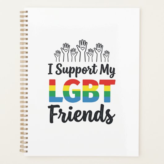 LGBTの友を応援 レインボープライド ベクター デザイン プランナー手帳 (正面)