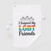 LGBTの友達を応援 虹のプライド ベクター デザイン ゴルフタオル (インサイチュ)