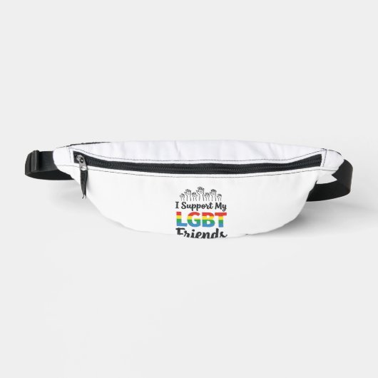 LGBTの友達を応援 虹色のプライド ベクター デザイン ファニーパック (正面)
