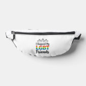 LGBTの友達を応援 虹色のプライド ベクター デザイン ファニーパック (レイダウン)