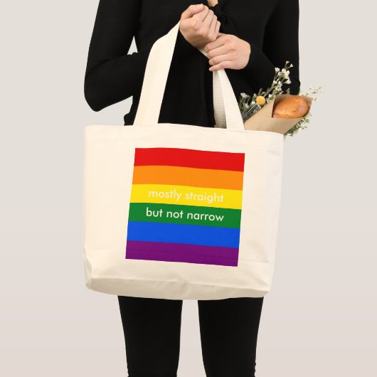 LGBTの同盟国は概ねストレートだが狭くない ラージトートバッグ (正面(商品))