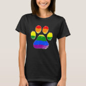 Lgbtの同盟国フューリープライドレインボーフューズドッグポーGr Tシャツ (正面)