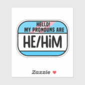 LGBTの名前タグTransgender彼は彼を発音 シール (シート)