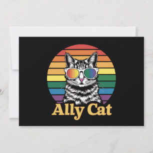 LGBTの味方 猫 レインボーフラッグ LGBTQ ギフト 招待状