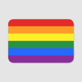 LGBTの国旗が付いた愛国的な名前タグ 名札 (正面)