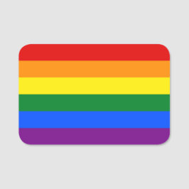 LGBTの国旗が付いた愛国的な名前タグ 名札