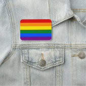 LGBTの国旗が付いた愛国的な名前タグ 名札 (インサイチュ)