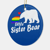 LGBTの妹がゲイプライド平等の権利 セラミックオーナメント (左)