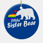 LGBTの妹がゲイプライド平等の権利 セラミックオーナメント (裏面)
