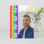 LGBTの学生のためのレインボープライド卒業写真 招待状 (スタンド正面)