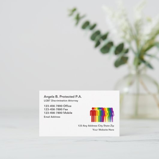 LGBTの差別の弁護士 名刺 (スタンド正面)