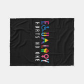 Lgbtの平等はプライド人権を傷つける男性女性K フリースブランケット (正面(横))