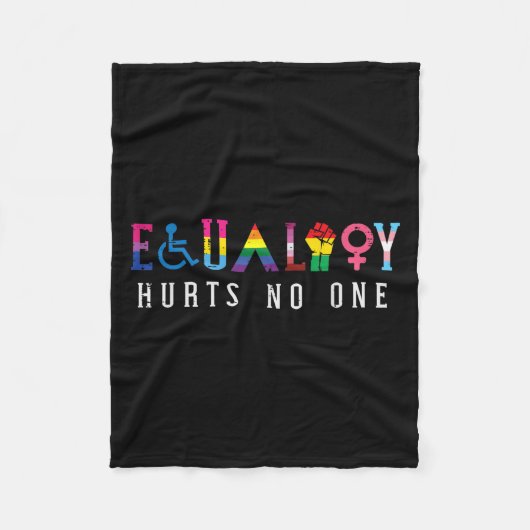 Lgbtの平等はプライド人権を傷つける男性女性K フリースブランケット (正面)