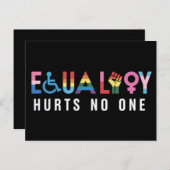 Lgbtの平等は誰も人権を傷つけないプライド ポストカード (正面/裏面)