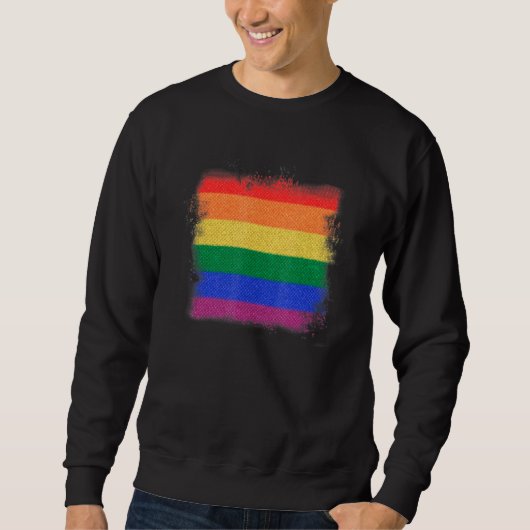 Lgbtの平等カラープライド認識度ゲイL スウェットシャツ (正面)