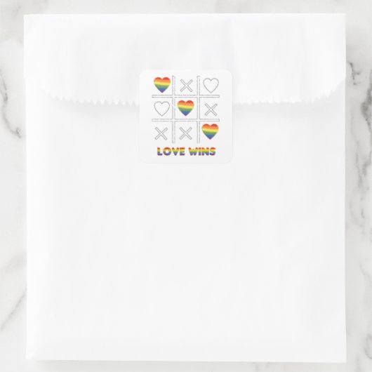 LGBTの愛が勝利 スクエアシール (バッグ)